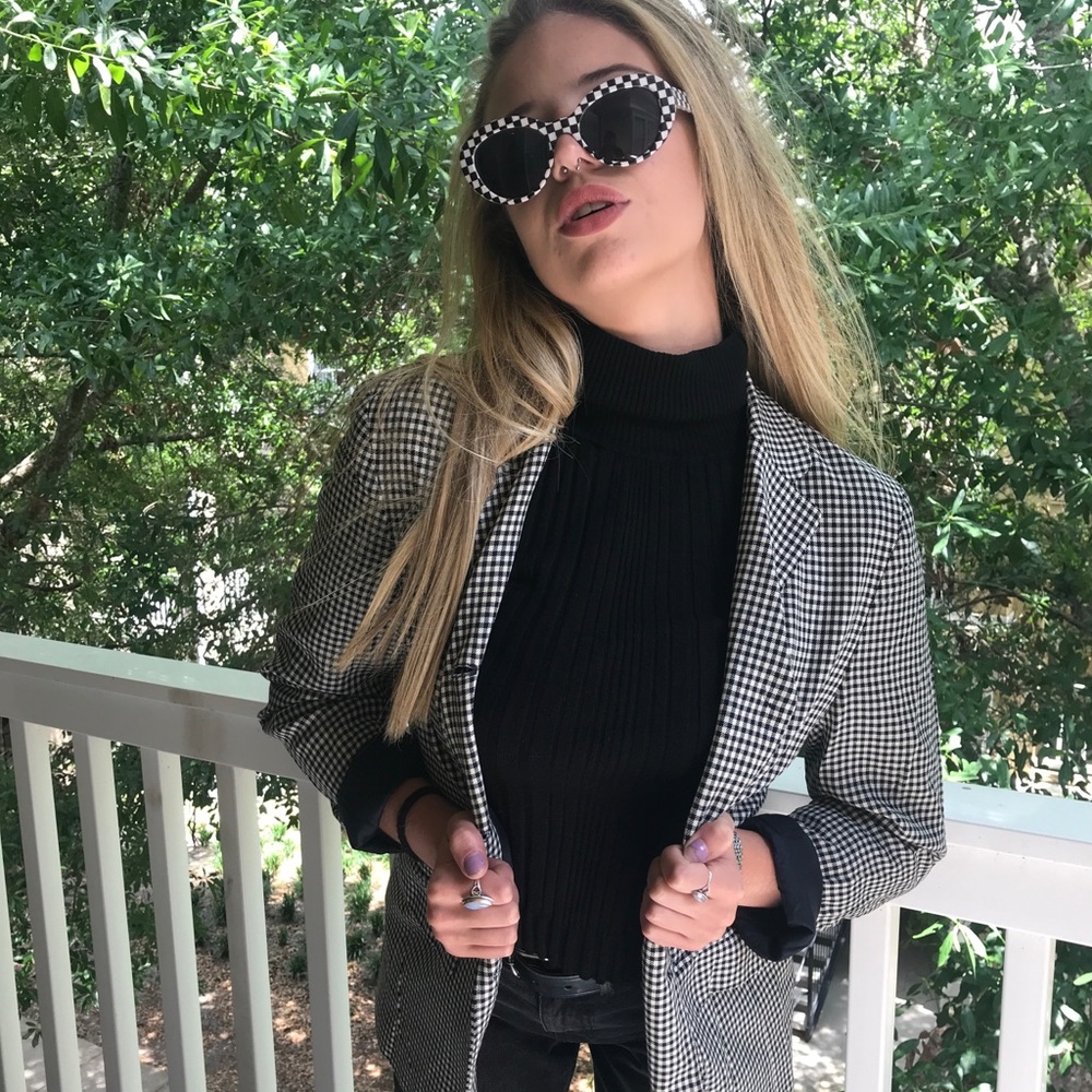 GINGHAM BOYFRIEND BLAZER